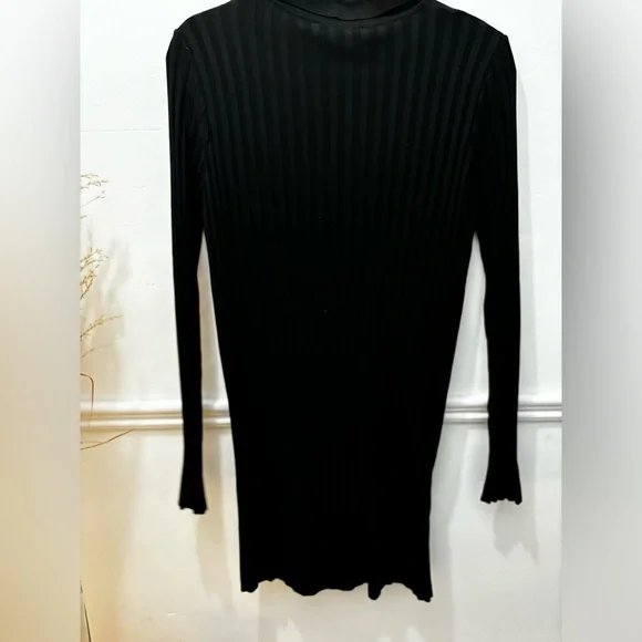 Mango Black stretch button down dress - Picture 4 of 5